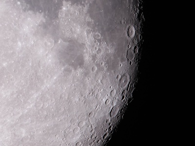Four craters on the Moon's eastern limb