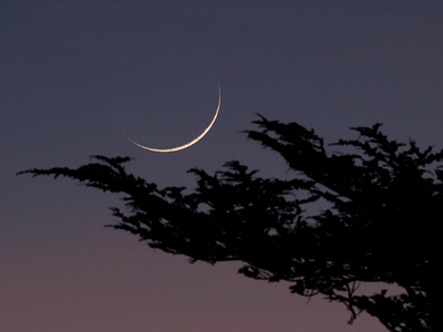 Thin crescent Moon