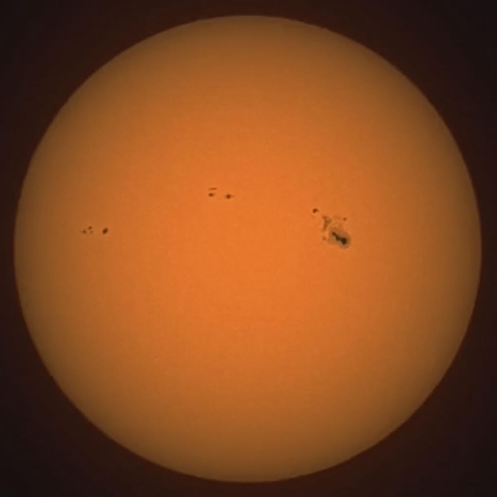 Sun with giant sunspot group